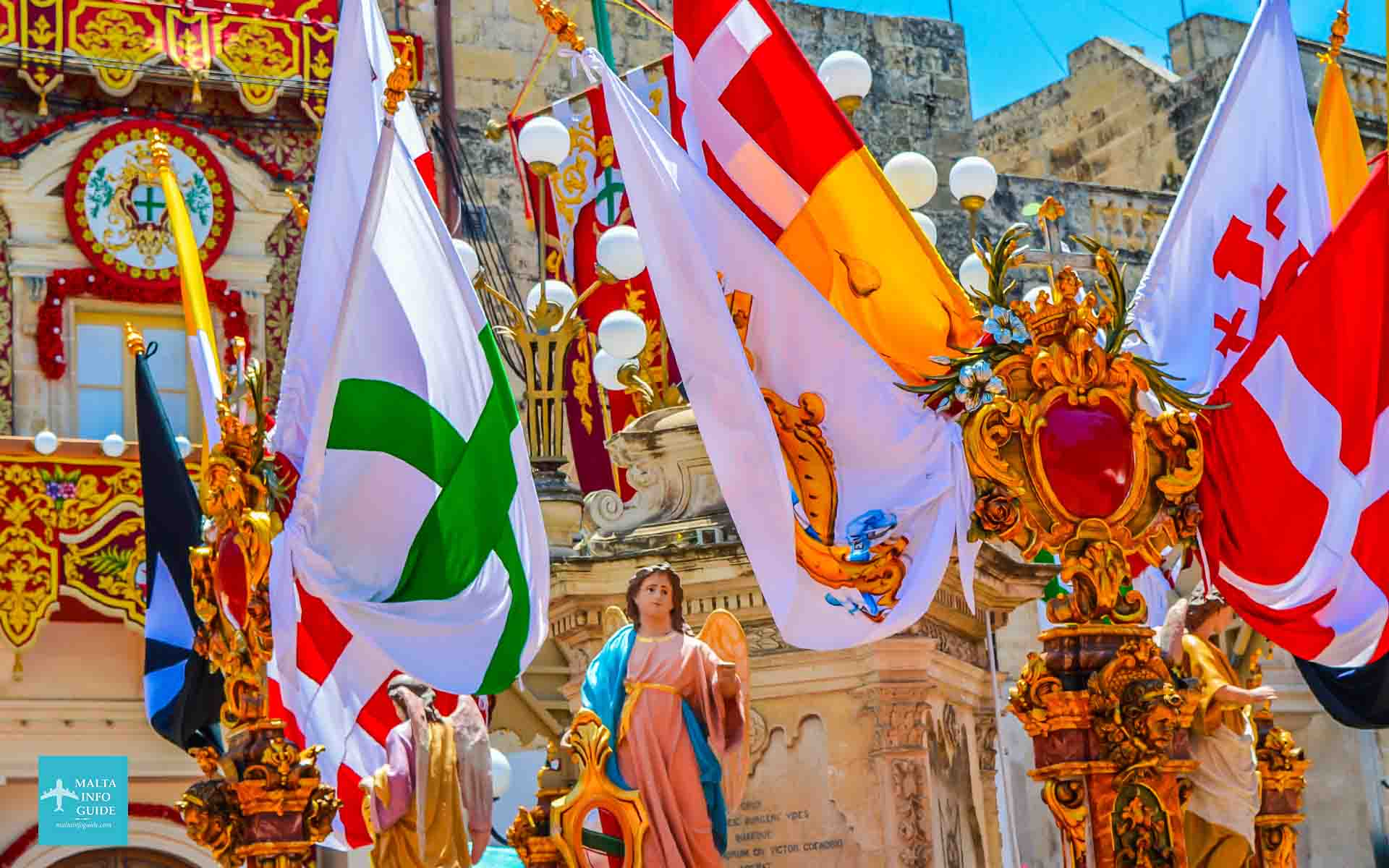 Pavilions and Flags at Zejtun Village