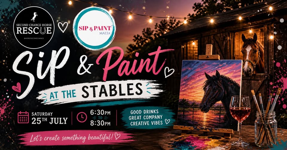 Second Chance Horse Rescue and Sip & Paint Malta