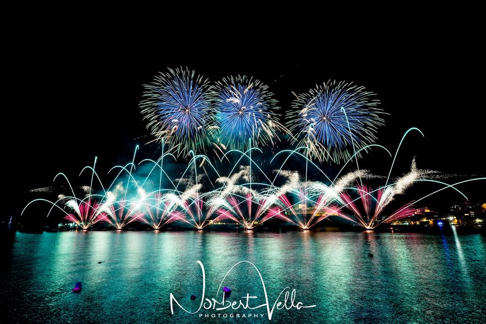 Rooftop Pyromusical Display and DJ JJoy after party.