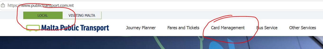 Let op dat de site op Local staat, dan naar Card Management