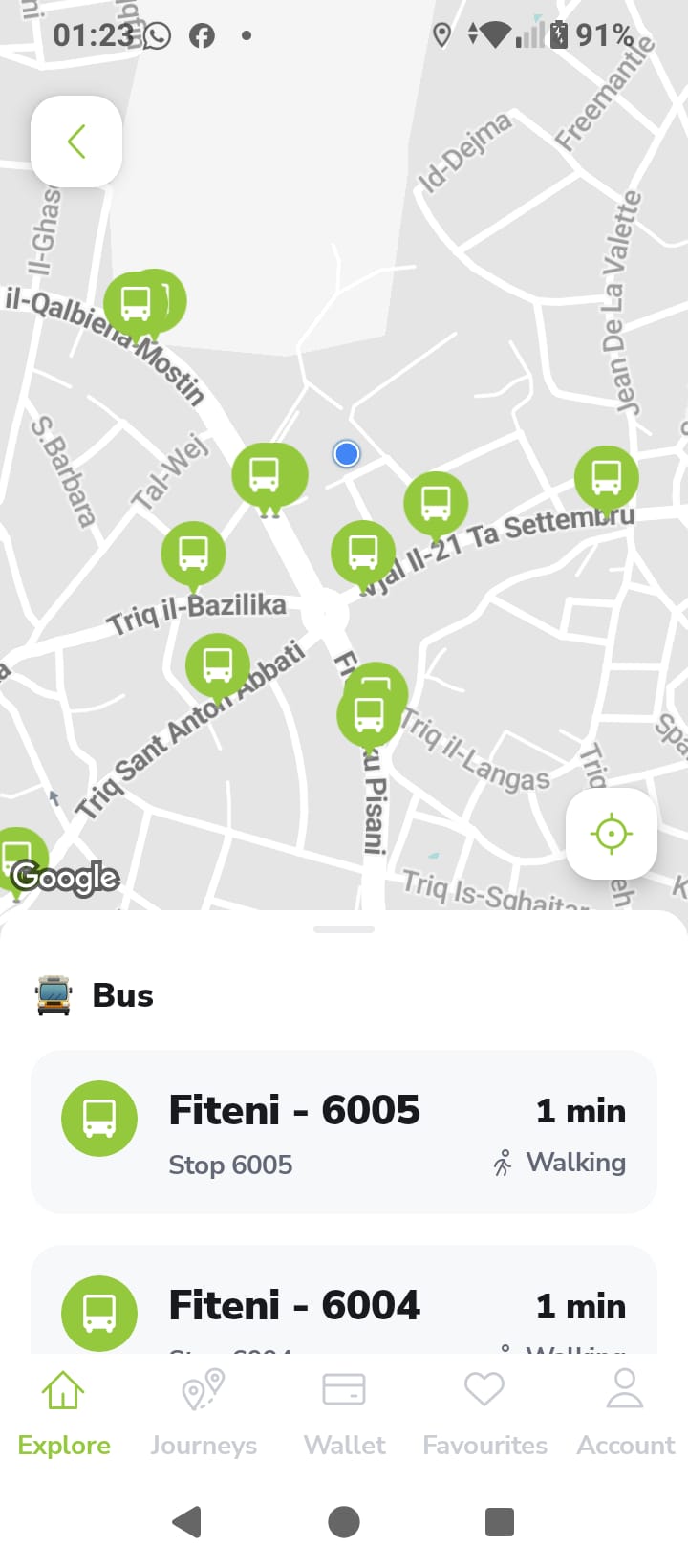 Je kan de bushaltes die je gebruikt opslaan bij favorieten